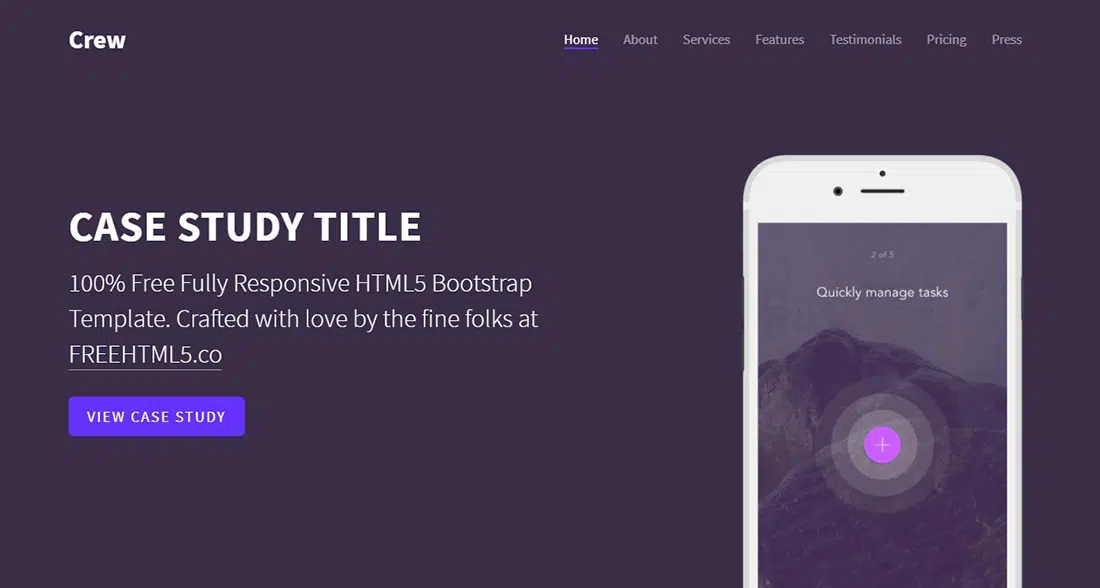 クルー無料のHTML5ブートストラップテンプレート-FreeHTML5シンプルなウェブサイトテンプレート