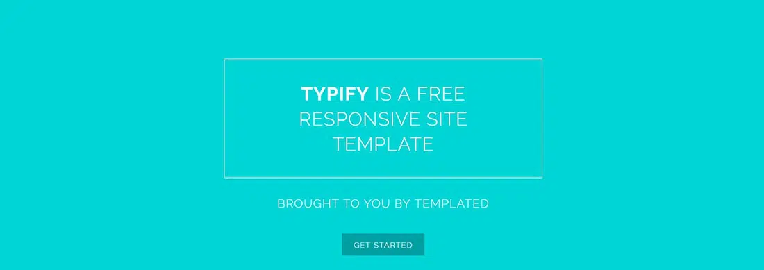 Typify - TEMPLATED Простой шаблон веб-сайта