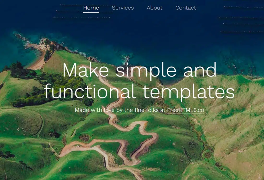 Plantilla de sitio web simple y gratuita con Bootstrap - HTML5 gratis