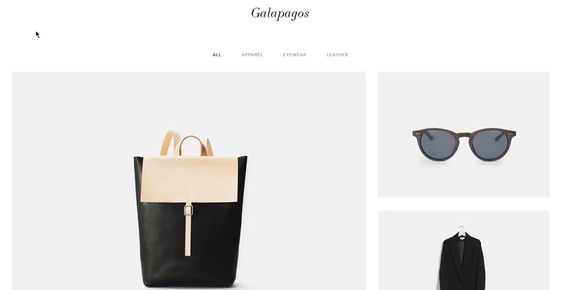 Las mejores plantillas de Squarespace de Galápagos