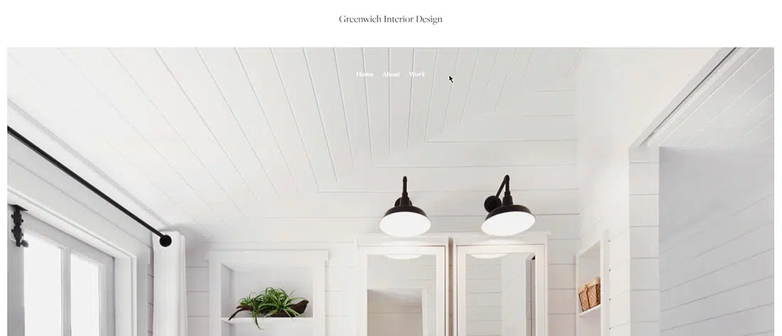 Diseño de interiores de Greenwich Top Plantilla Squarespace