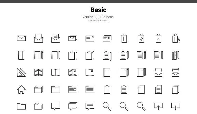 21 Linea Basic Iconset