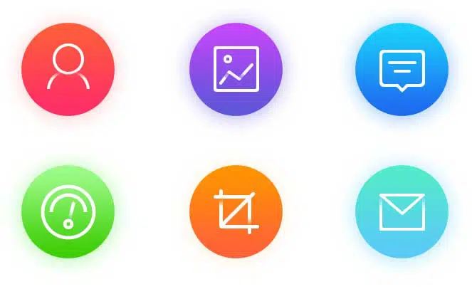 ไอคอน iOS 10 UI PSD