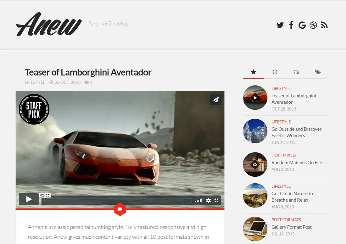 AlxMedia - Anew Demo Simple Theme สำหรับเว็บไซต์พื้นฐานและด่วน