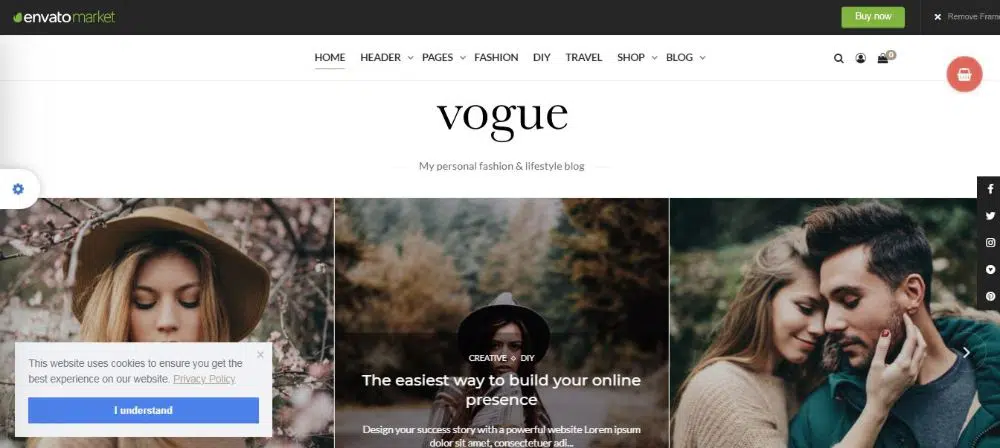 Vogue CD - Tema de blog de estilo de vida y moda para WordPress