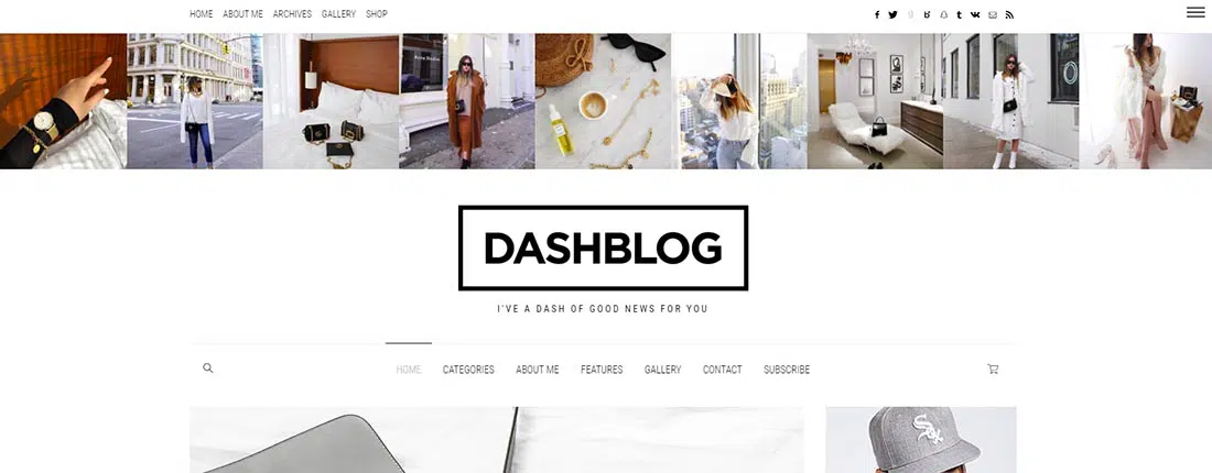 DashBlog - Tema de blog personal de WordPress simple y limpio