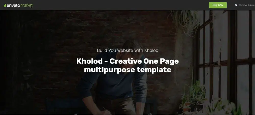 Kholod: modello creativo di una pagina