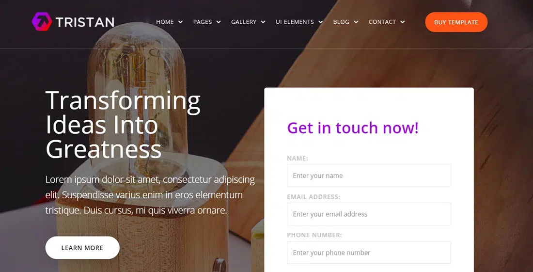 Tristan - Desain Interior & Responsif Bisnis Html5