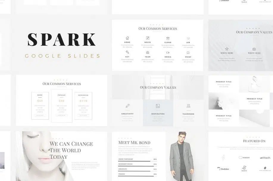 قالب Spark Minimal Google Slides