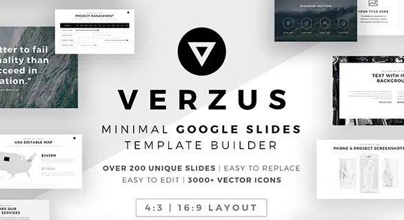 verzus 最小的谷歌幻燈片模板