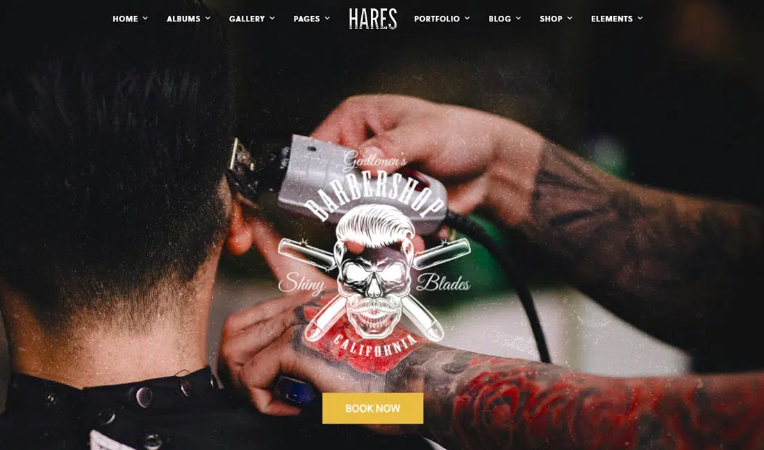 Barber Shop - Thème WordPress Vintage Hares