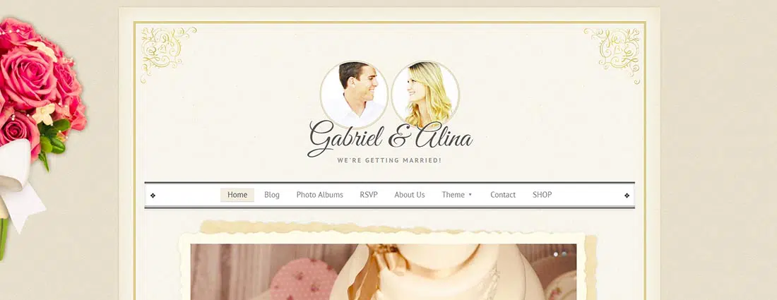 Vintage Pernikahan WordPress Tema WordPress Vintage