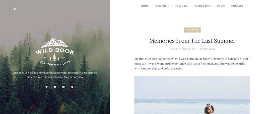 Wild Book – Premium Vintage WordPress Teması