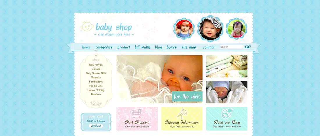 Cute & Sweet - 3 colores - HTML y PHP Carrito de compras