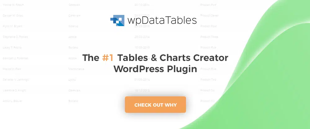 Plug-in Tabelle dati Wp