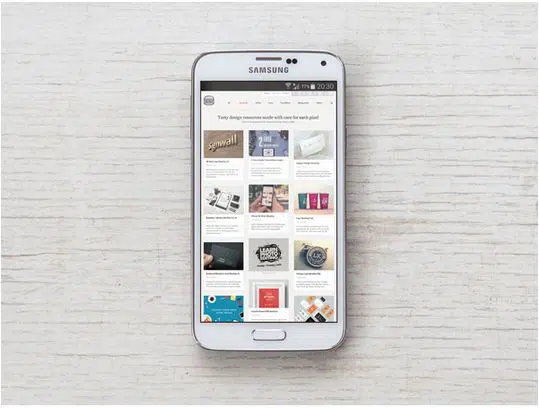 MockUp PSD ของ Samsung Galaxy S5