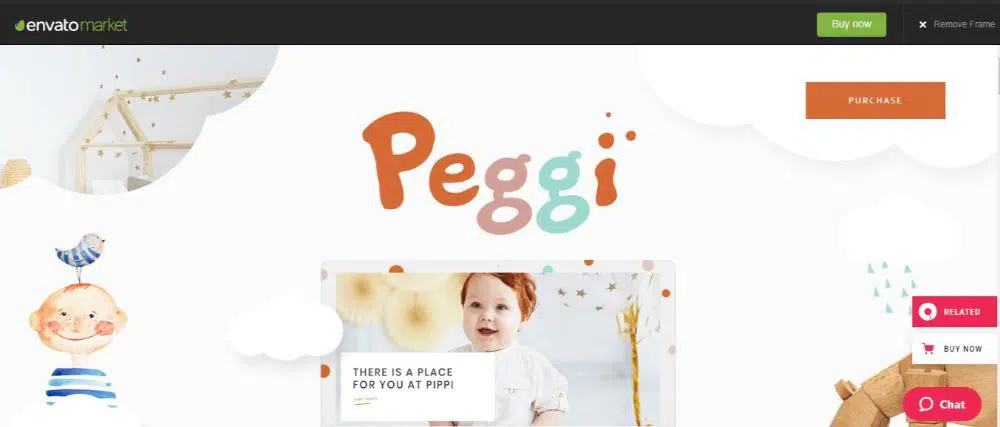 Thème WordPress pour enfant Peggi