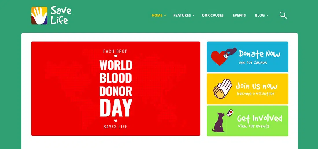 Save Life Non-Profit-WordPress-Thema