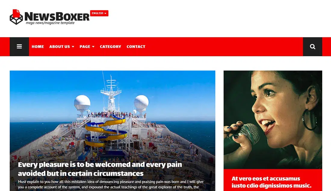 NewsBoxer - Mega Haber Dergisi Şablonu