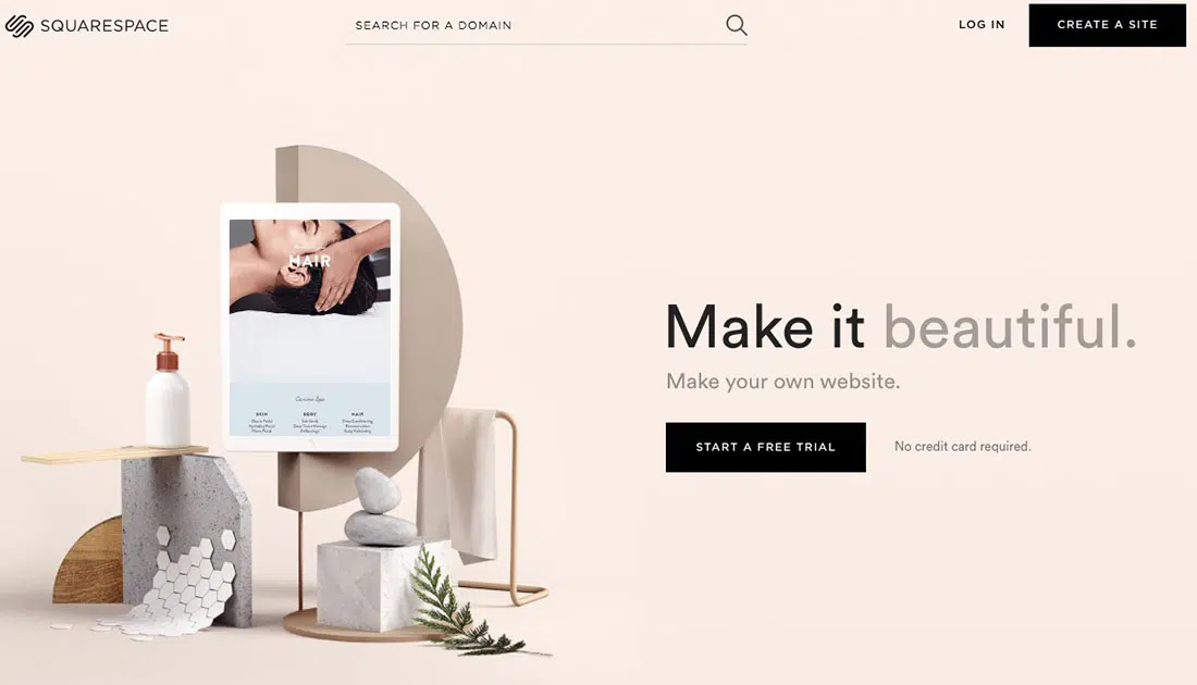 4. Pembuat Situs Web Gratis Squarespace