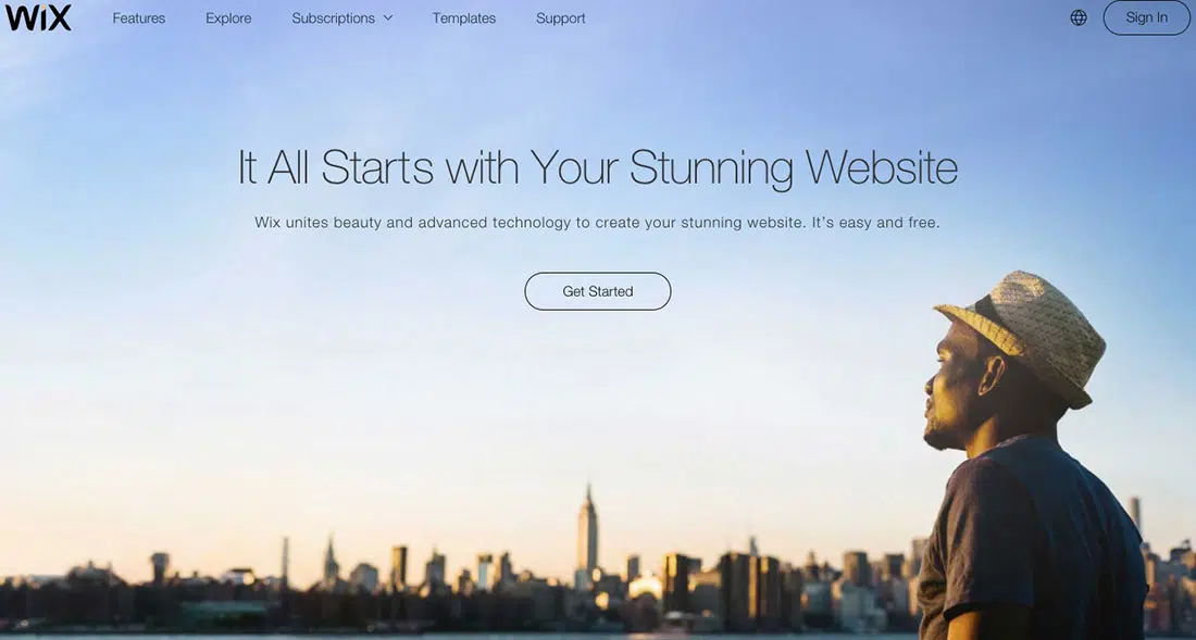 1. Wix Free Website Builder