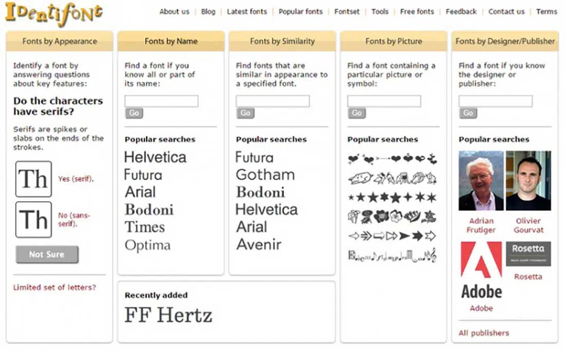 2 outils de détection de police Identifont