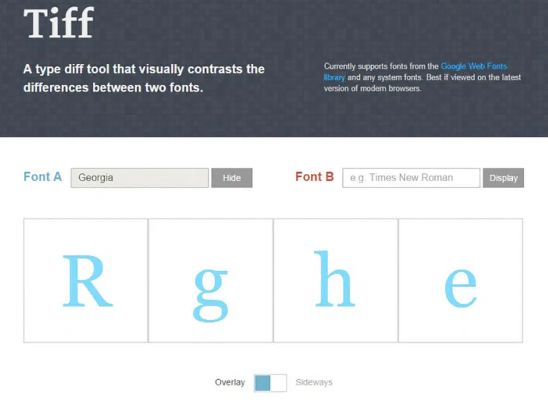 10 Instrument de detectare a fonturilor Tiff