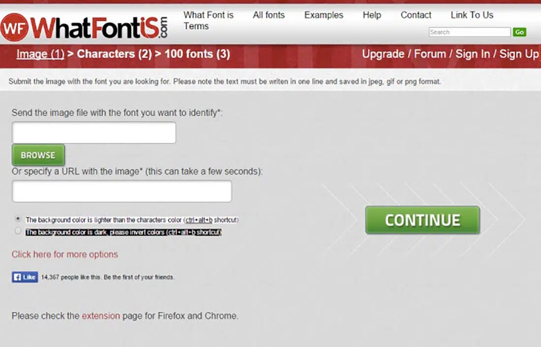 1 Instrumente pentru detector de fonturi WhatFontIs