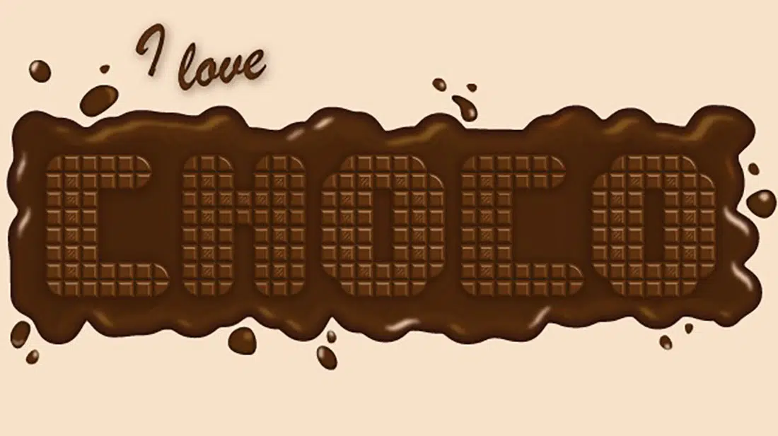 5 Come una scatola di Delicious Chocolate Text Effects