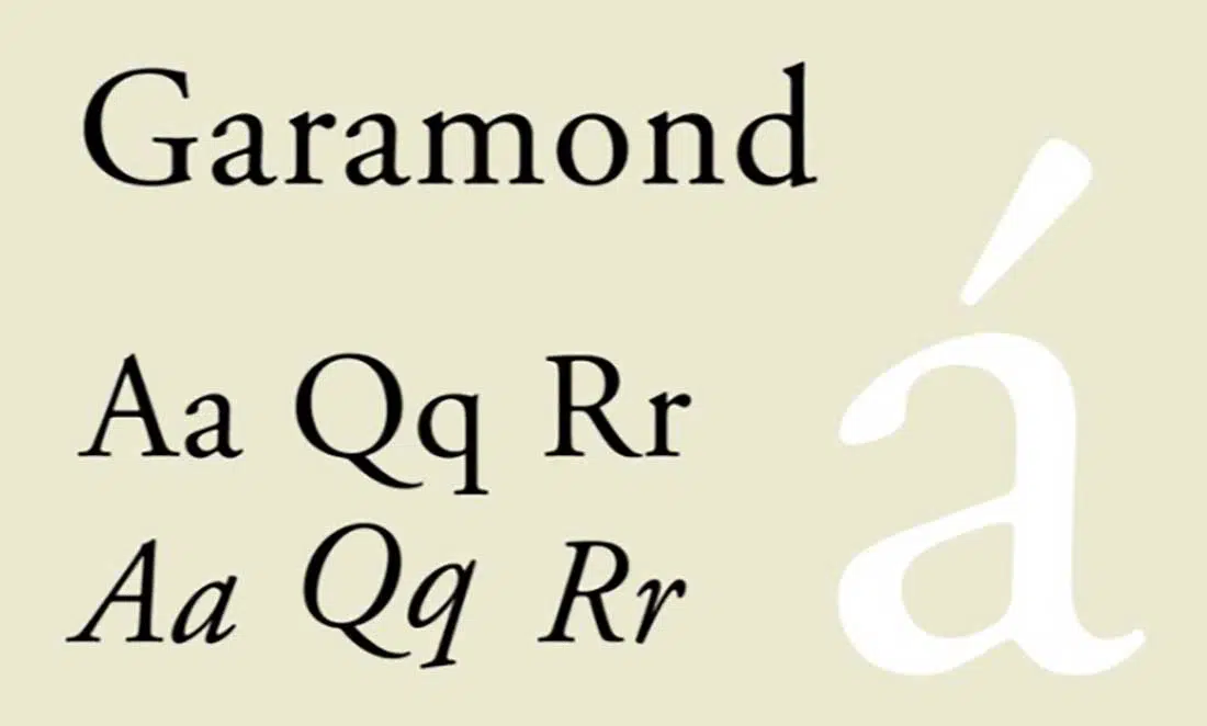 19 Carattere peggiore di Garamond