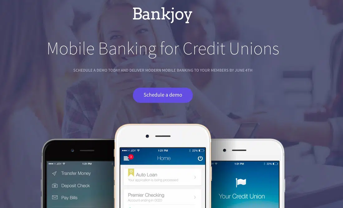 1 Ejemplos de páginas de destino de Bankjoy