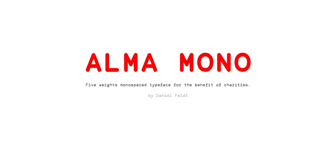 23 แบบอักษรร่วมสมัย Alma Mono