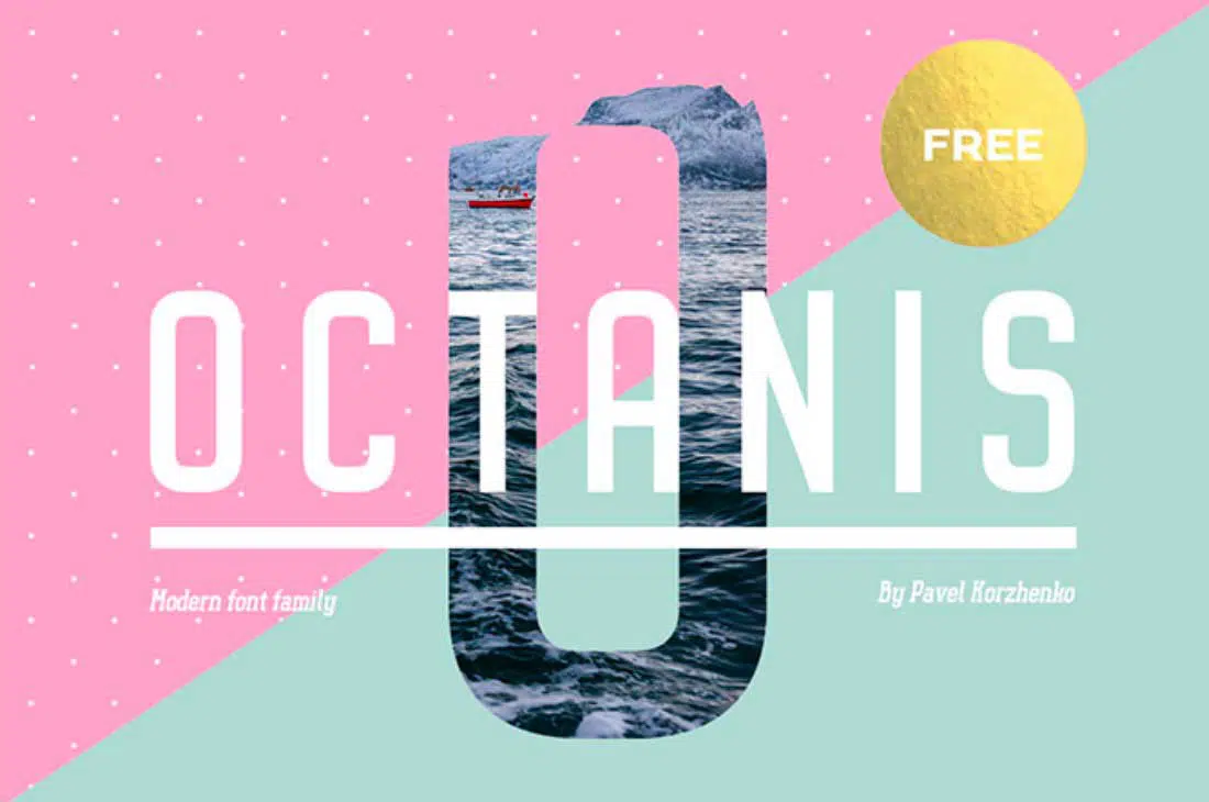 แบบอักษรร่วมสมัยของ Octanis 12 แบบ