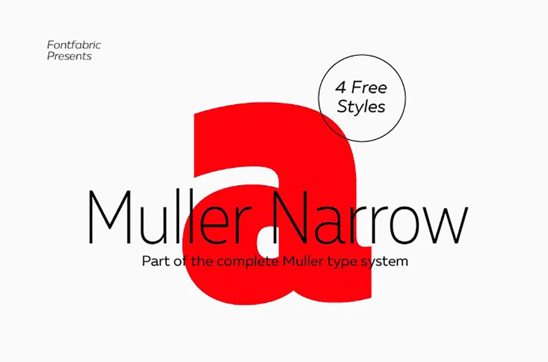 22 Mueller Narrow แบบอักษรร่วมสมัย