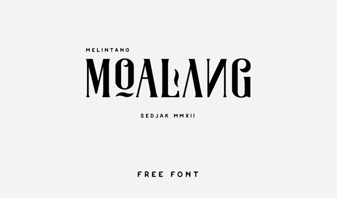 25 Font Moalang Contemporan