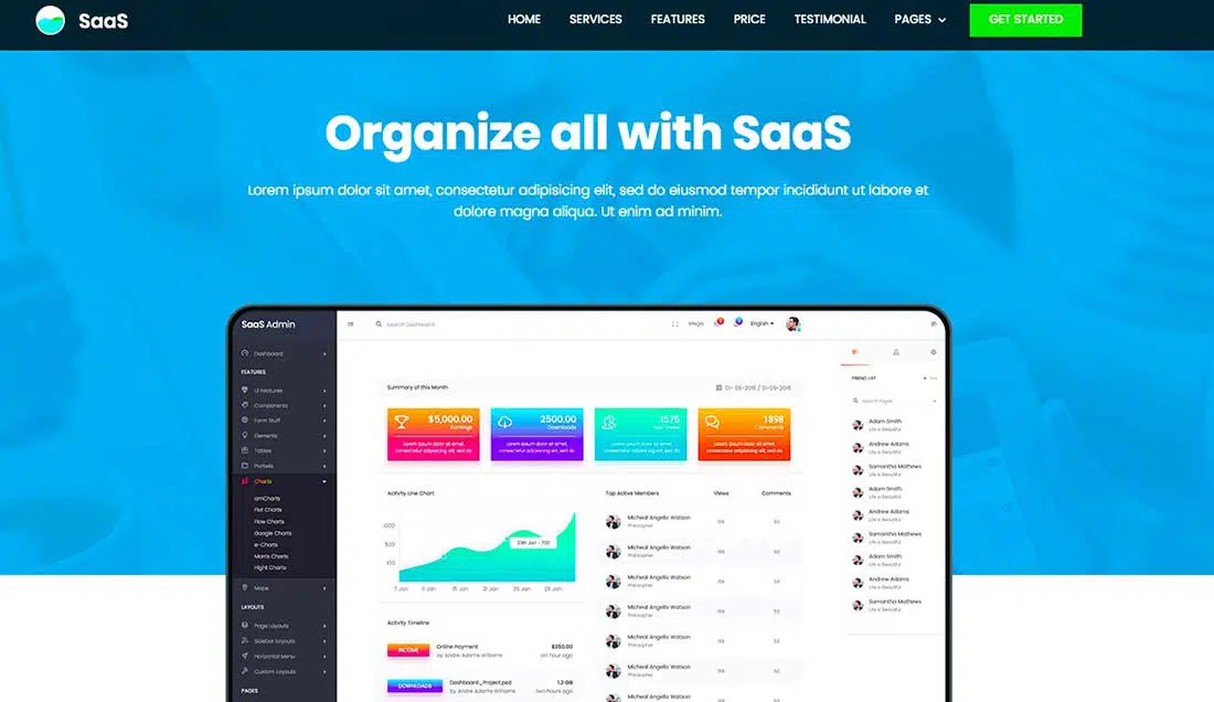 7 temas Boostrap gratuitos de SaaS