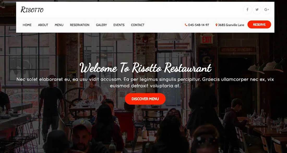 12 Risotto ฟรี Boostrap Theme