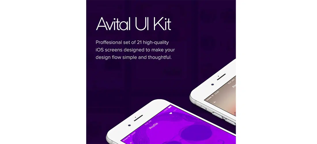 16Avital-モバイルアプリ用の無料UIキット