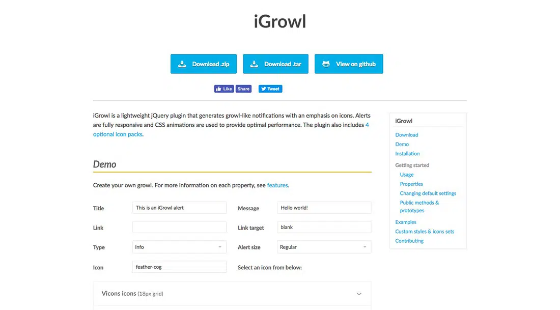 20 iGrowl.js