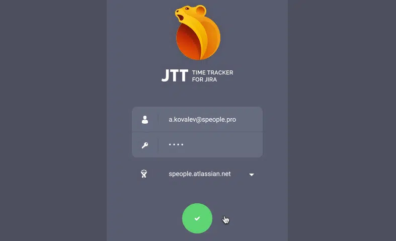 アレクセイコヴァレフによるJTTのログイン画面