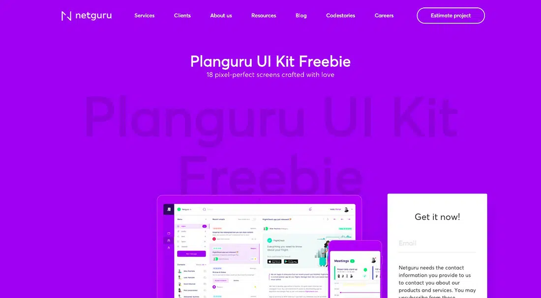 5 Planguru- Kit UI gratis untuk aplikasi acara dan perencanaan