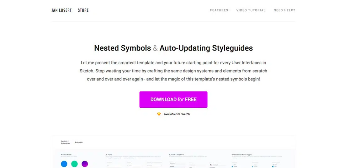 10 Symbols & Styleguides- เทมเพลตสำหรับ Sketch