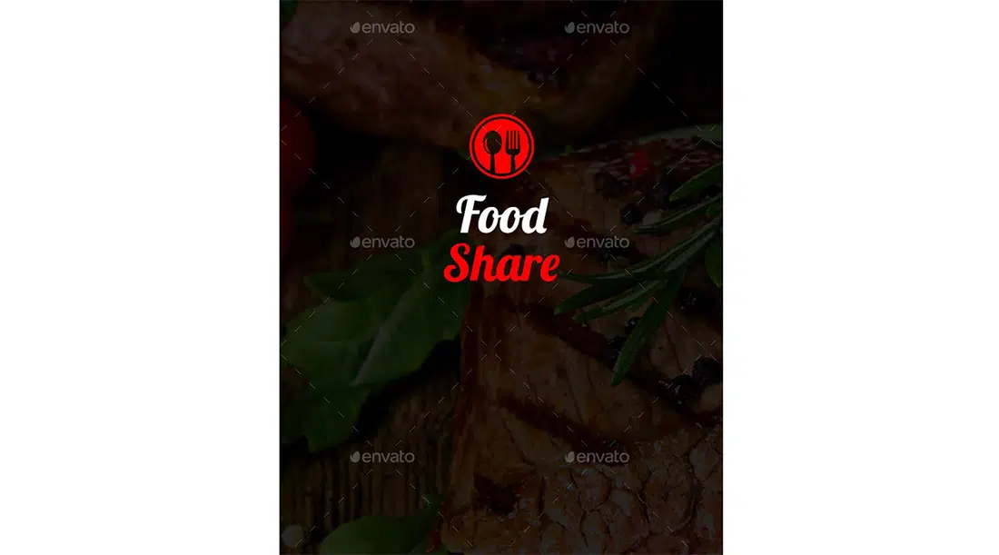 8 Food Share - Interfaccia utente del modello di app per il cibo