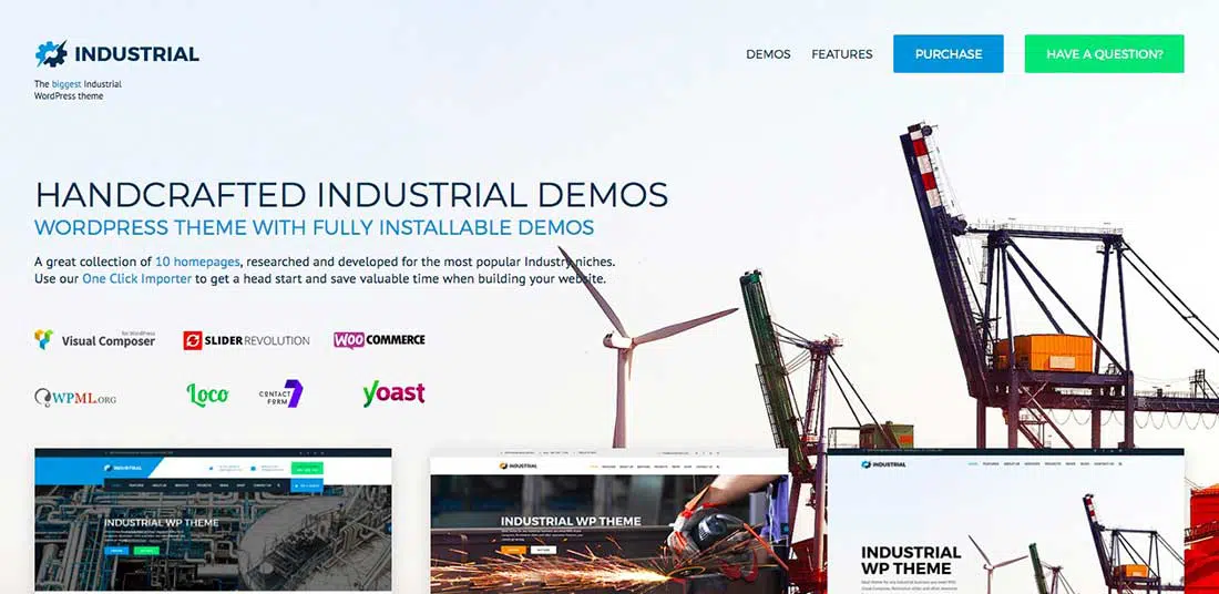 6 Industrial - Tema de WordPress para fábrica, industria y fabricación