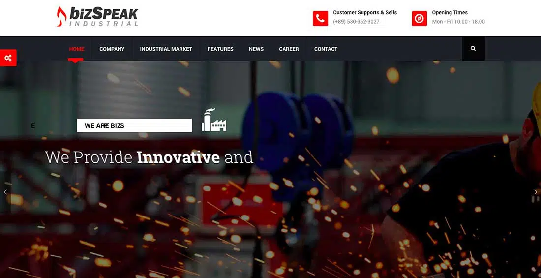 14 BizSpeak - Tema WordPress industriale