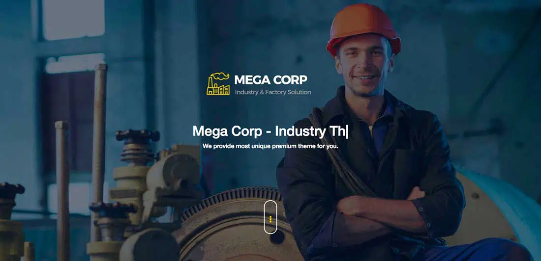 4 산업, 산업 및 공장 WordPress 테마 - Mega Corp