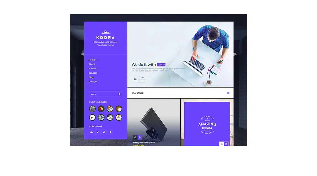 3 Menu verticale Concept Material Design