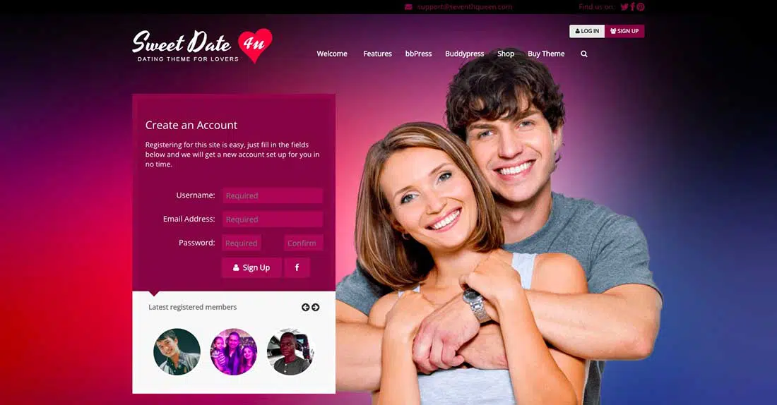 1 Sweet Date - Plus qu'un thème de rencontre WordPress