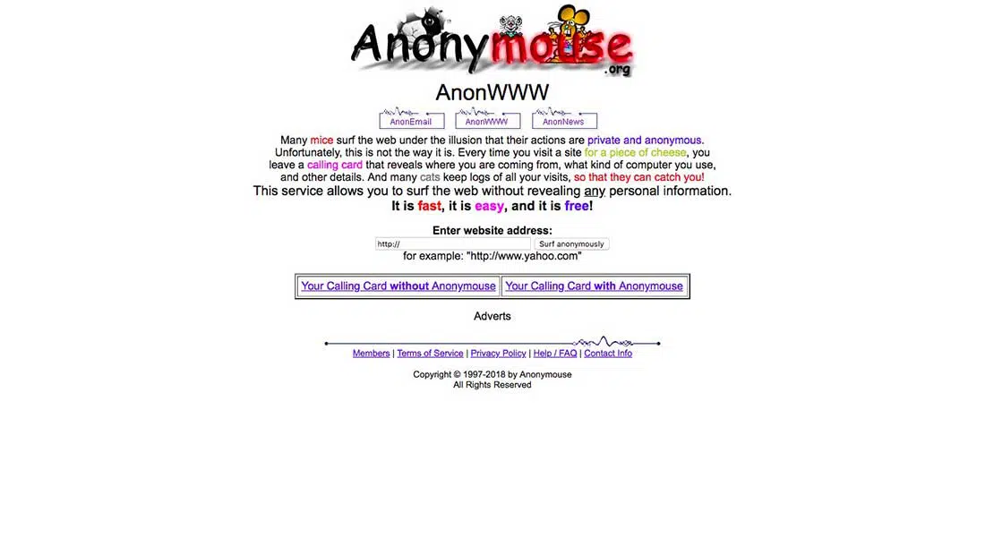 8 Kostenloser Web-Proxy-Server von Anonymouse