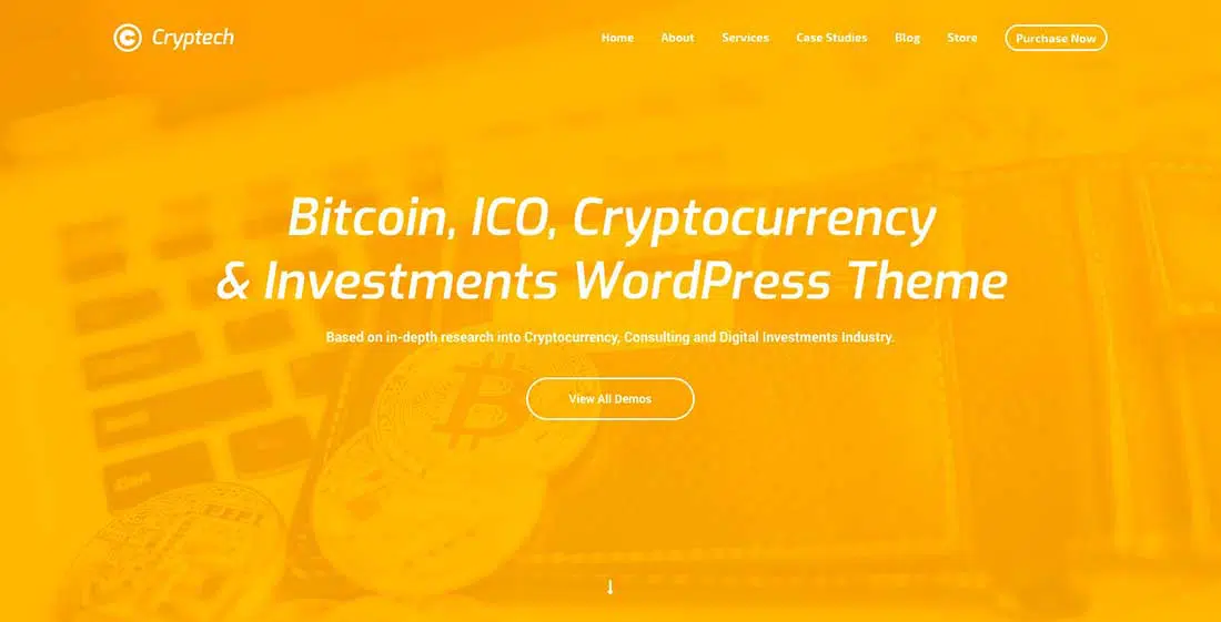 8 Cryptech - ICO และ Cryptocurrency WordPress Theme